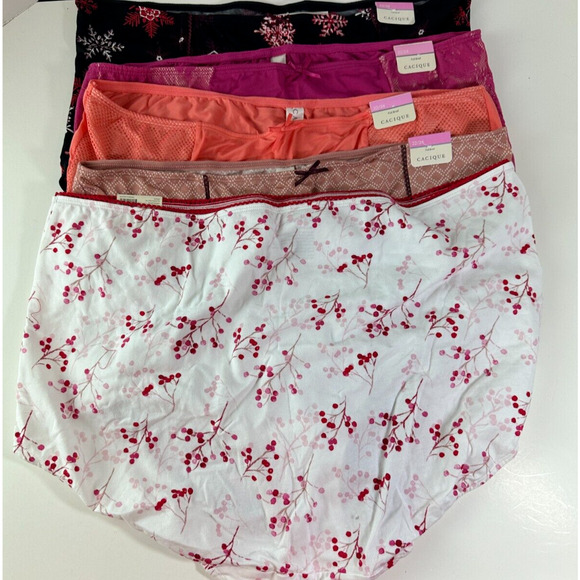 NWT Cacique Bundle Lot of 5 Panties Full Brief Lace Floral Plus Size 22/24 - Picture 3 of 13
